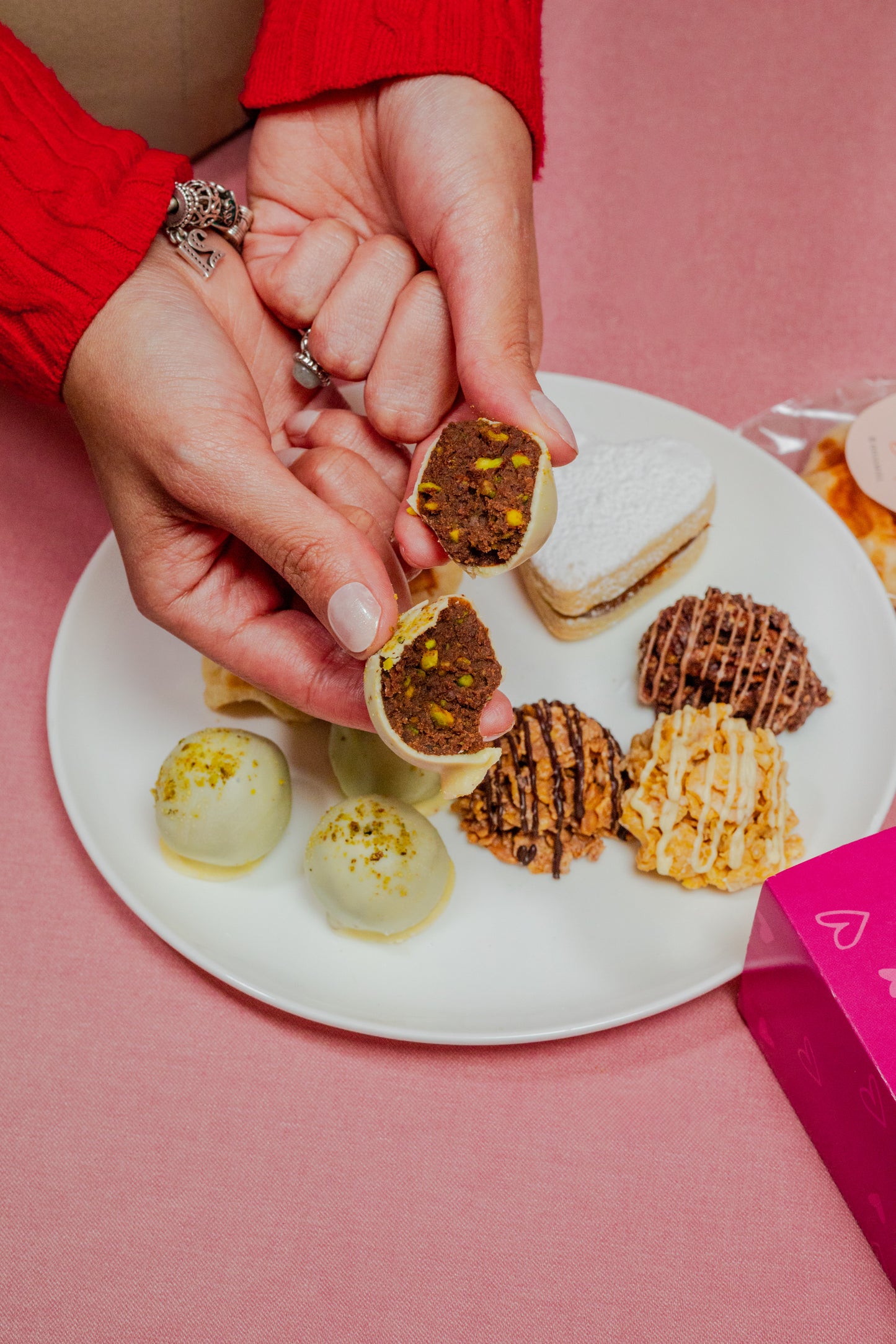 Trufas de Brownie con Pistache